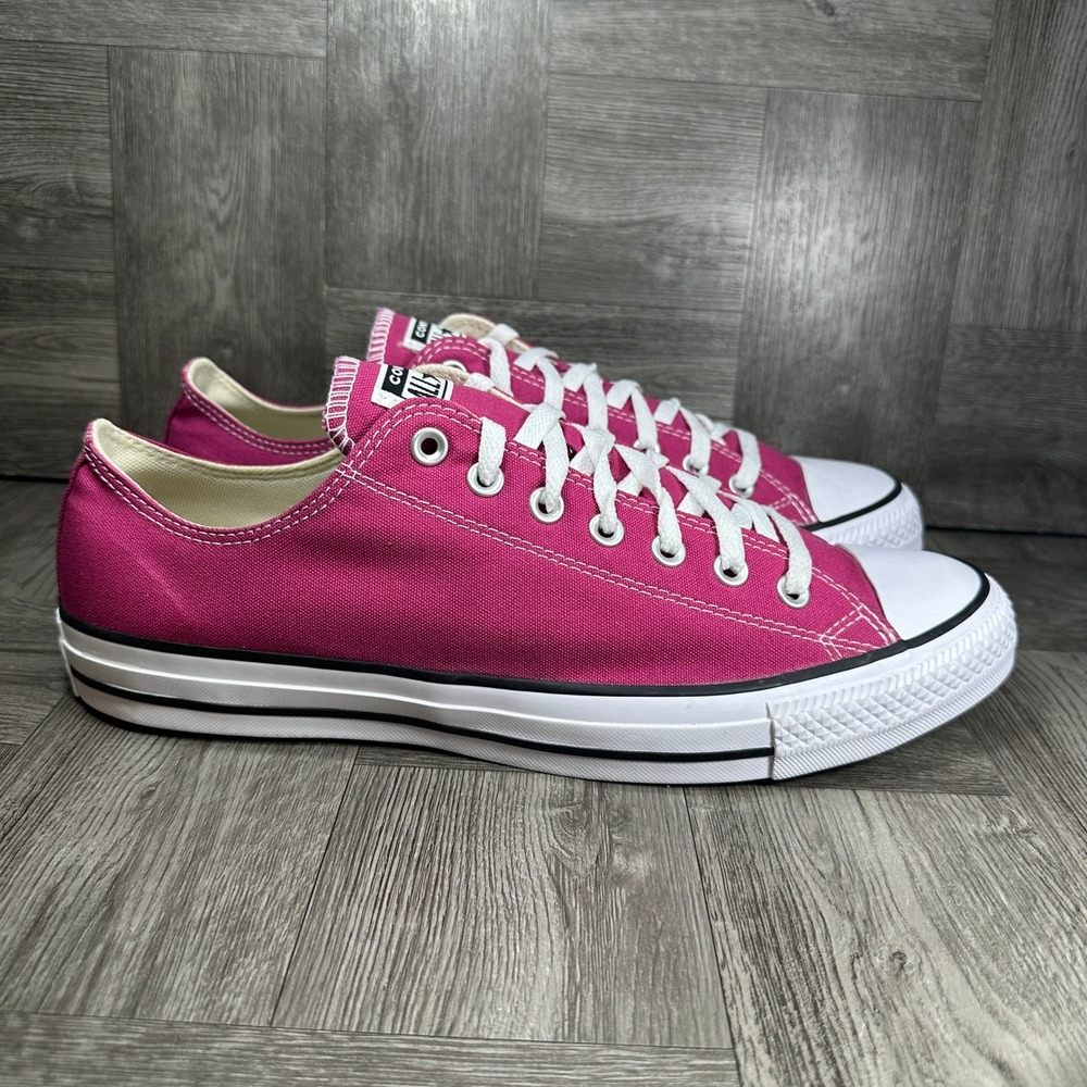 Converse Shoes Chuck Taylor All Star Men 12 Raspberry Pink Low Top NEW A10540F